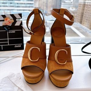 Chloe suede platform heels